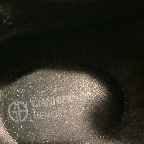 GIANI  BERNINI Sz 10 Suede Stacked Heel Zipper Closure Buckles Memory Foam Sz 10 - Picture 6 of 13